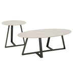 iNSPIRE Q Modern Jurmala Glossy Sintered Stone Tables with Grey Metal Base - image 14