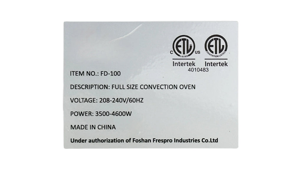 37in. Full Size Countertop Convection Oven, Commercial Oven, 208 - 240V NSF - image 9