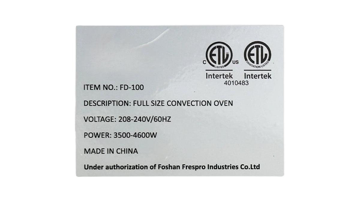 37in. Full Size Countertop Convection Oven, Commercial Oven, 208 - 240V NSF - image 9