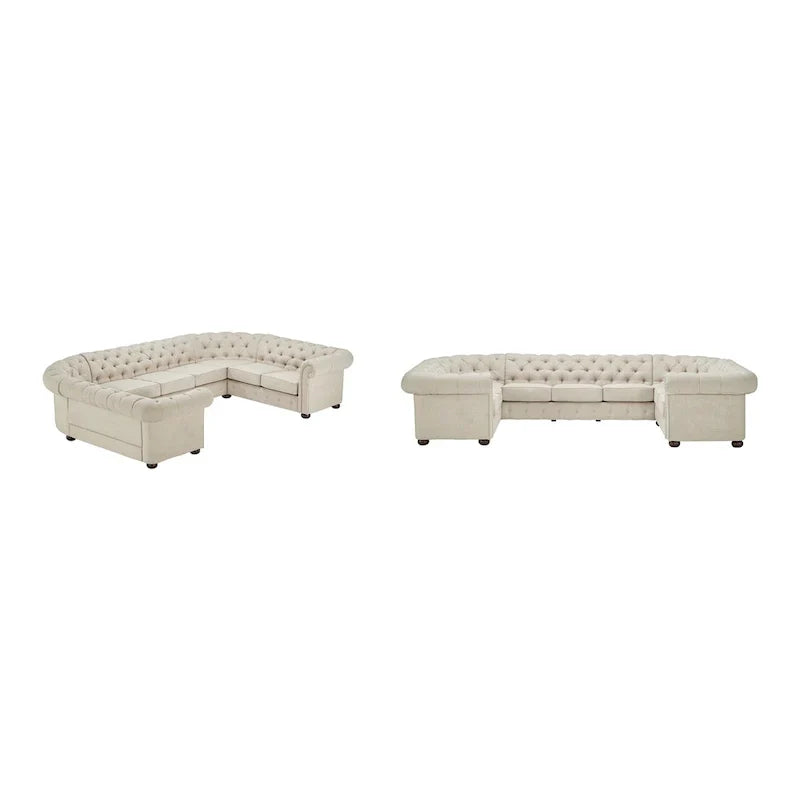 Gdansk 9-Person U-Shaped Chesterfield Sectional Sofa - image 13