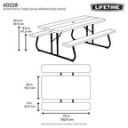 6-Foot Classic Folding Picnic Table 48 - image 34