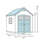 8 ft. W x 17.5 ft. D Plastic Storage Shed - image 2