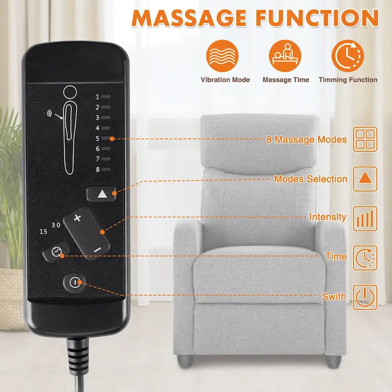 Versatile Recliner Chair with 8 Massage Settings and Lumbar Support for Ultimate Relaxation and Home Theater Experience - image 11