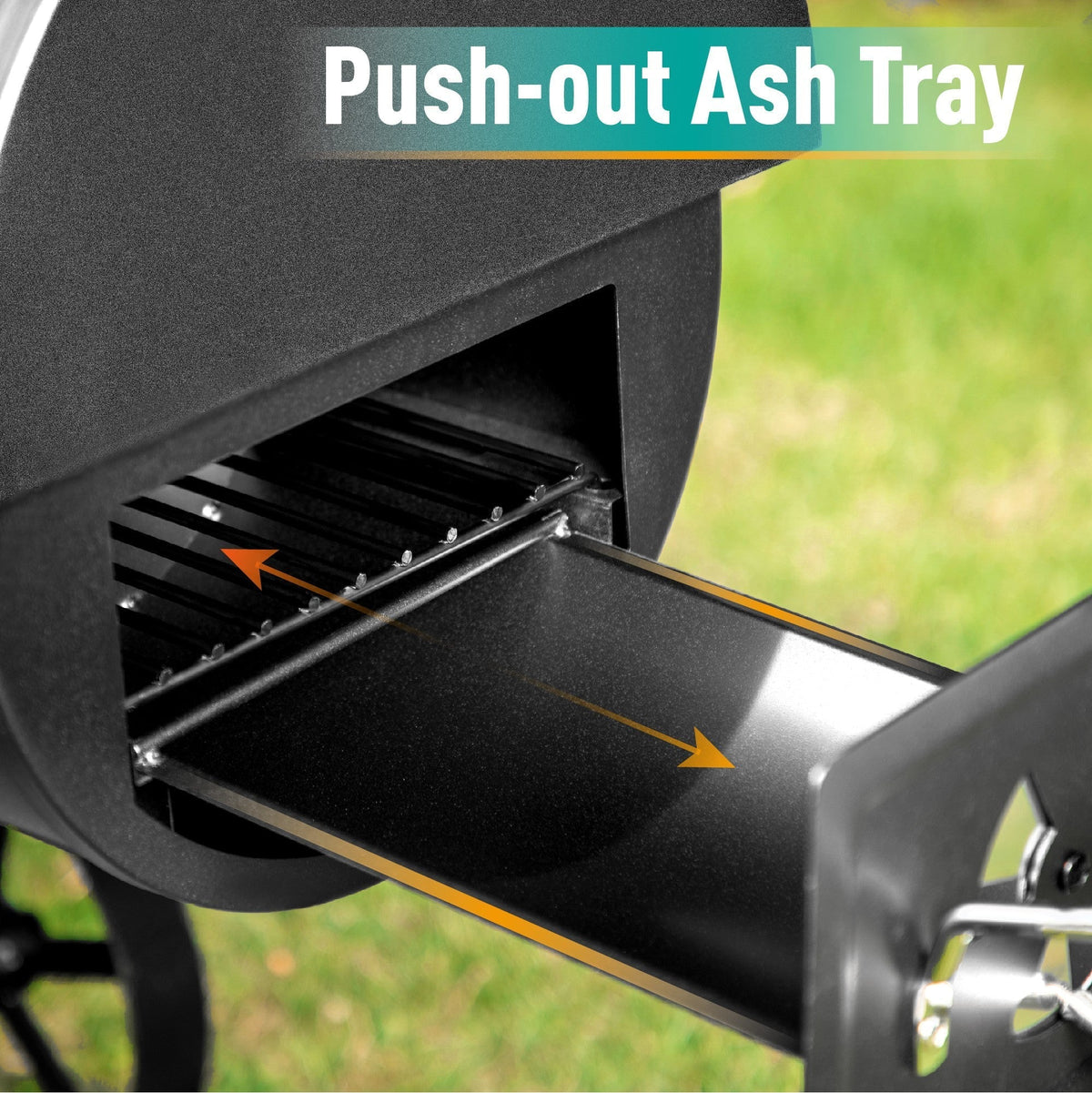 941 Sq.in. Overlarge BBQ Charcoal Grill with Offset Smoker, Black - image 6