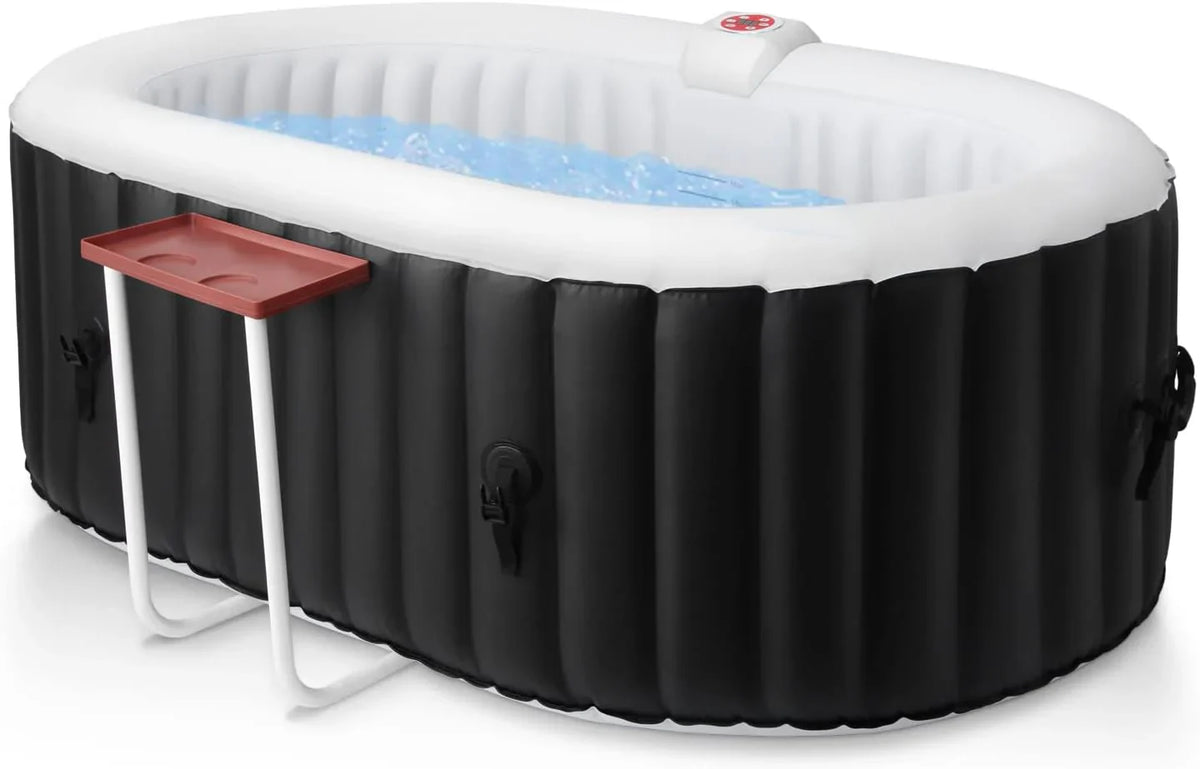 Edostory Hot Tub Inflatable Portable Oval Spa 2 Person Hot Tub with 90 Bubble Jets - image 1