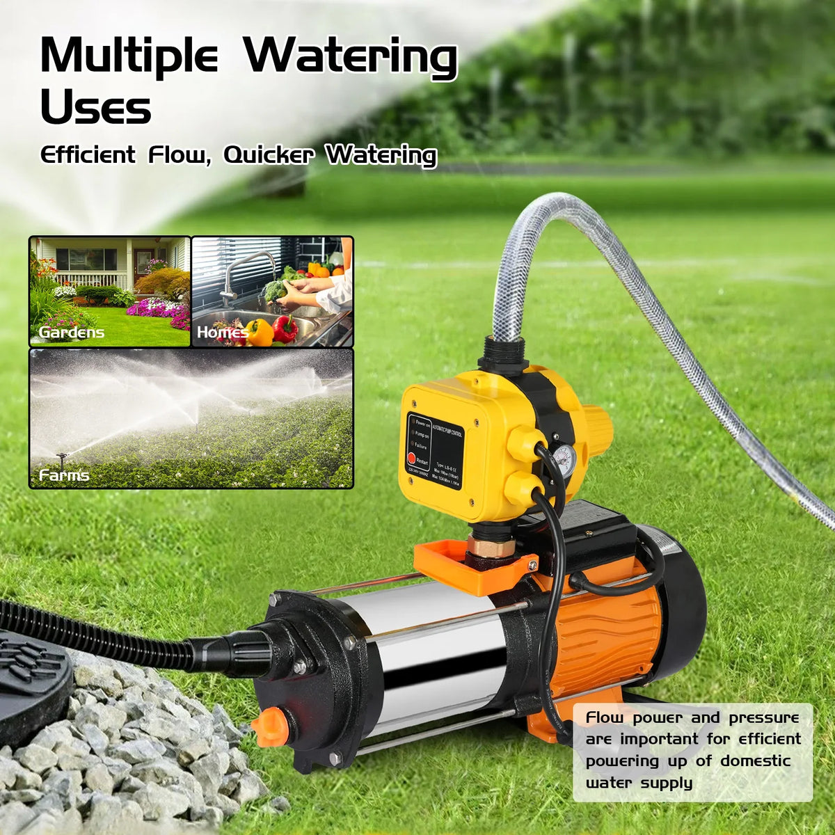 2500W Water Pump With Pressure Controller - image 6
