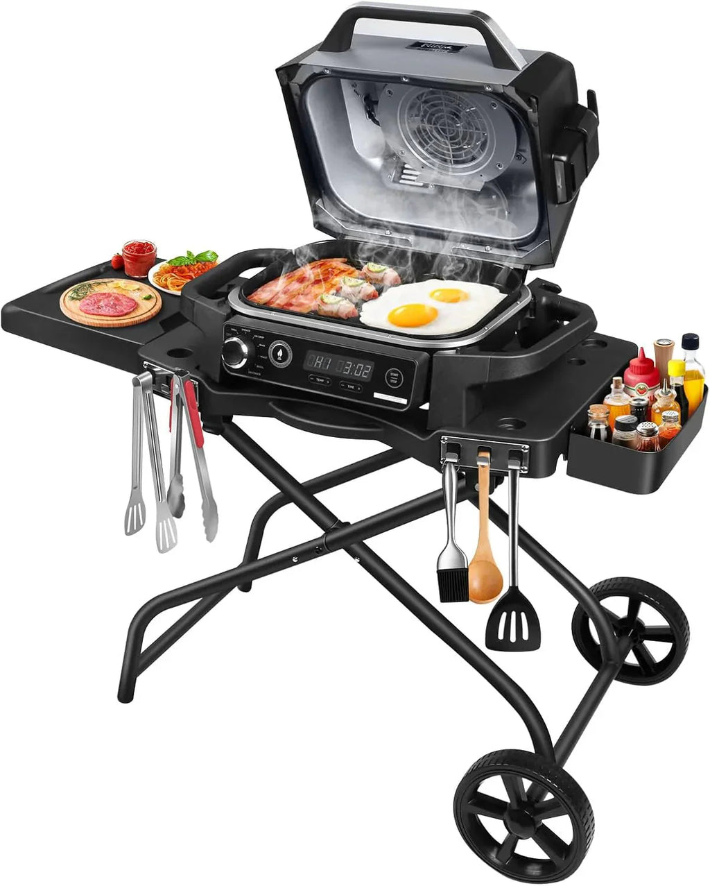 Collapsible Grill Stand for Ninja Woodfire Grill, Traeger, Pit Boss, and 22" Blackstone Griddle - image 1