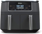 Ninja Foodi 10QT 6-in-1 DualZone Smart XL Air Fryer, 2 Independent 5QT Baskets, Smart Cook Thermometer, Match Cook, Smart Finish, Air Fry, Roast, Bake, Dehydrate, Reheat, Grey, DZ550 - image 1