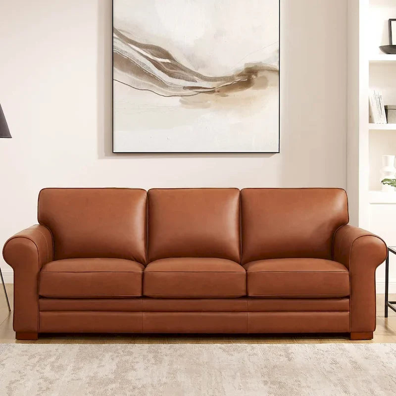 Hydeline Brookfield Premium Top Grain Leather Sofa and Chair Set - image 15