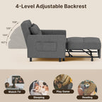 Sofa Bed Chair 3 in 1 Convertible Pullout Single Sleeper Chair Bed Spacious Multifunctional Sofa - image 18