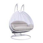 LeisureMod 2 Person Hanging Egg Chair with Stand - Outdoor/Indoor Rattan Wicker Patio Swing Hammock Lounger with Cushions - image 34