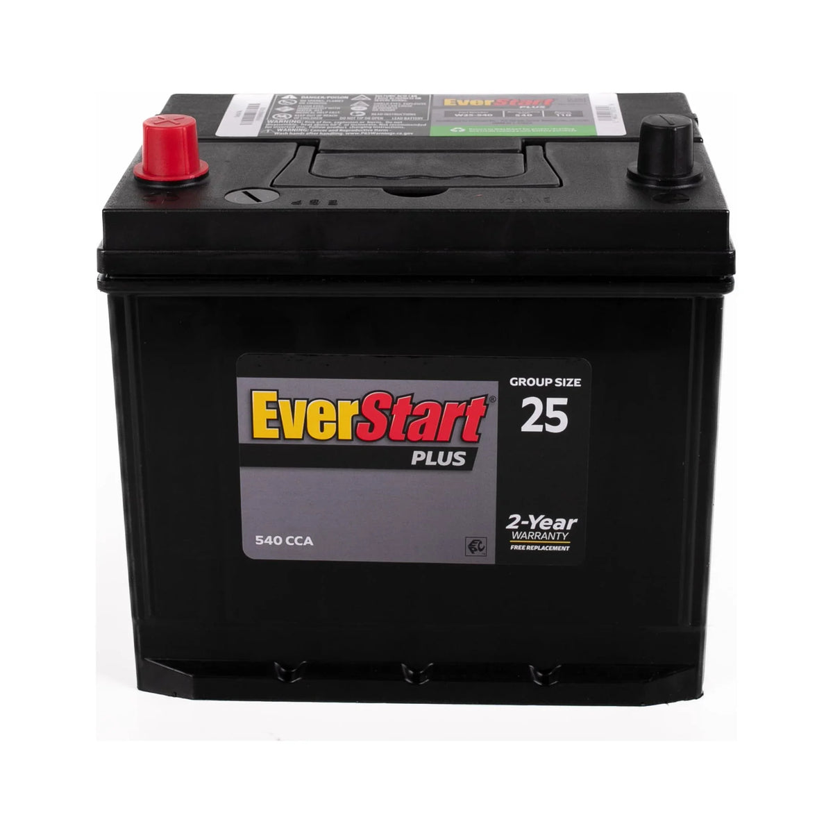 EverStart Plus Lead Acid Automotive Battery, Group Size 25 - 12 Volt 550 CCA 110 RC - image 3