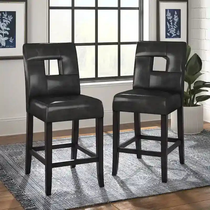 Brda Keyhole Counter Height High Back Stools - Set of 2 - image 1