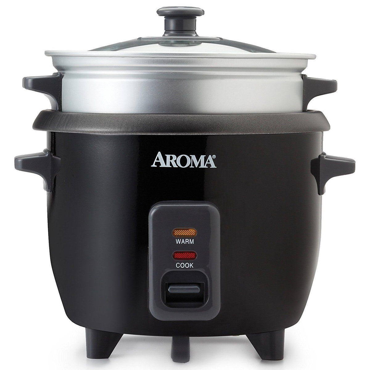 Aroma 6 Cup Rice Cooker & Food Steamer - Black - image 1