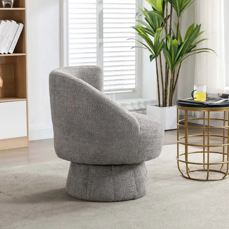 360-Degree Swivel Cuddle Barrel Accent Chairs with Plush Upholstery - image 14