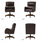 HULALA HOME Pete Adjustable Height Faux Leather Swivel Executive Chair with Tilt Mechanism - image 11