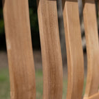 Ash & Ember Hawthorne Grade A Teak 53" Bench, Seats 2 People Comfortably, Weather Resistant Indoor Outdoor Solid Wood Patio Furniture with Tightly Spaced Slats, Bowed Back, Armrests - image 7
