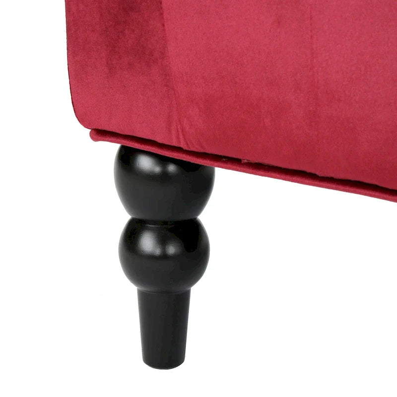 Christopher Knight Home Leora Contemporary Glam Tufted Velvet Wingback Loveseat - image 23