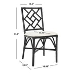 Set of 2 SAFAVIEH Maye Rattan Accent Chairs with Cushions - Dimensions: 18.5" W x 20.9" L x 35.8" H - image 15