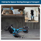 Foldable Rolling Walker with 9.5" All Terrain Pneumatic Wheel, Heavy Duty Height Adjustable Rollator Walker with Seat for Seniors - image 16