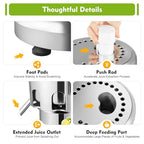 Commercial Juice Extractor, 370W 110V Electric Stainless Steel Juicer for Fruit Vegetable Heavy Duty Centrifugal Juicer Machine Juice & Residue Separated Low Noise: Home & Kitchen - image 7