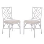 Set of 2 SAFAVIEH Maye Rattan Accent Chairs with Cushions - Dimensions: 18.5" W x 20.9" L x 35.8" H - image 5