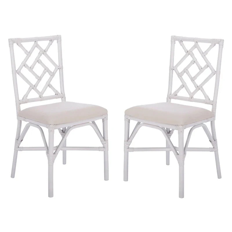 Set of 2 SAFAVIEH Maye Rattan Accent Chairs with Cushions - Dimensions: 18.5" W x 20.9" L x 35.8" H - image 5