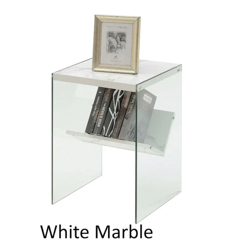 SoHo Glass End Table with Shelf by Convenience Concepts - image 26