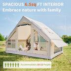 NAIZEA Tent for Camping with Pump - Air Glamping Tents, Easy Setup Blow up Tent, Waterproof Oxford Inflatable Tent, 4 - 6 Person Cabin Tent with Mesh & Chimney Window - image 16