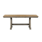 Lindsey Farm 7-Piece Trestle Table Set in Gray and Sandstone - image 4