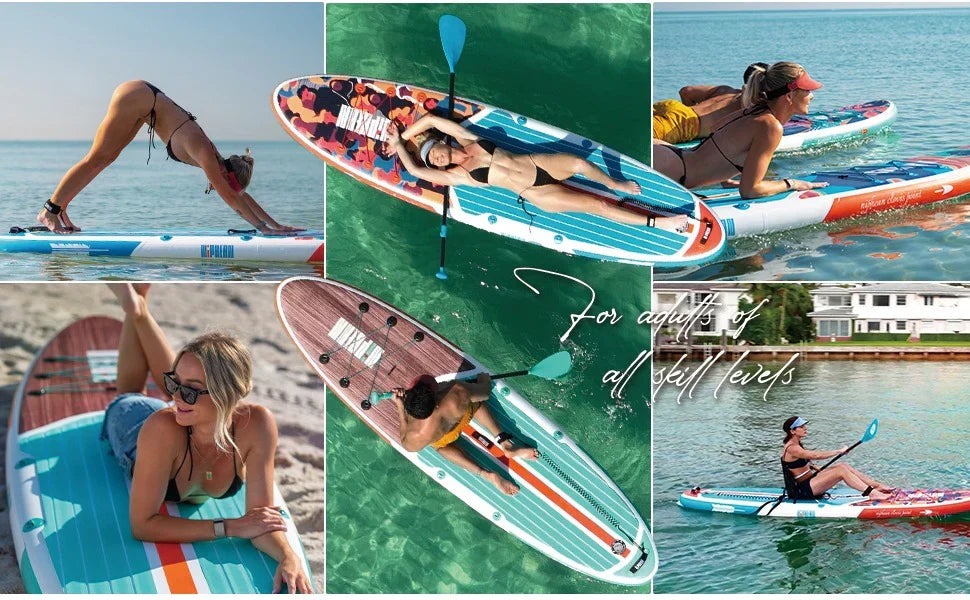Niphean Inflatable Stand Up Paddle Board with SUP Accessories - image 4