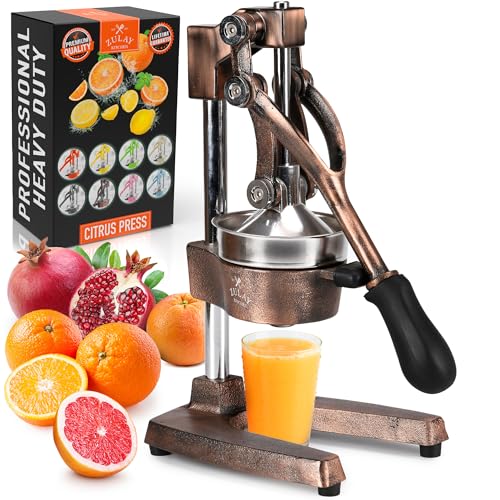 Zulay Kitchen Cast Iron Orange Juice Squeezer Heavy Duty, Easy to Clean, Professional Citrus Juicer Durable Stainless Steel Lemon Squeezer Sturdy Manual Citrus Press & Orange Squeezer (Copper): Home & Kitchen - image 1