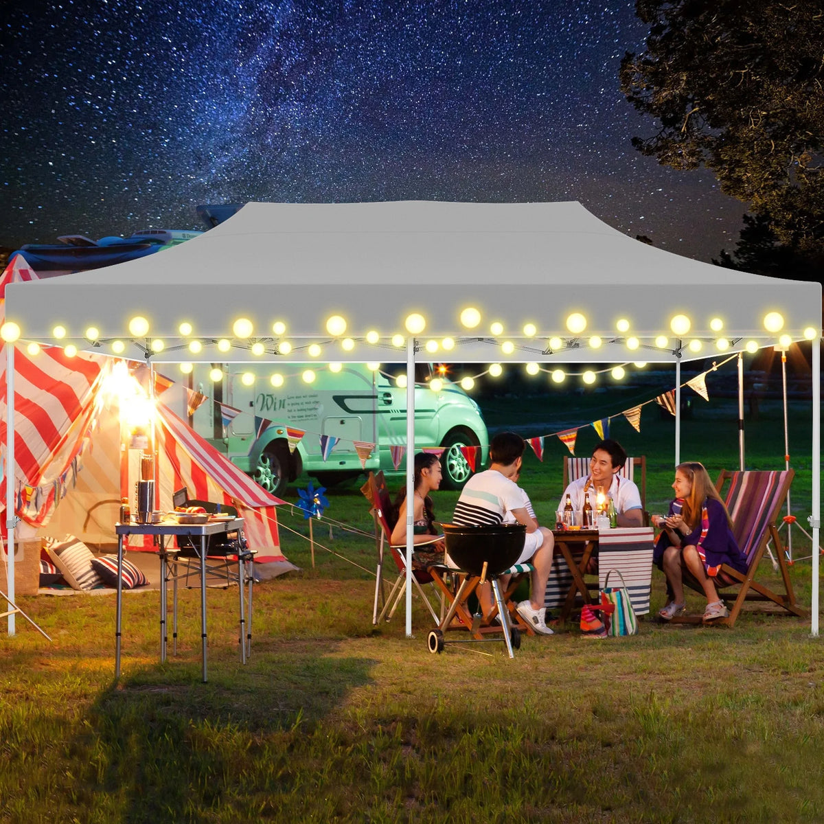 Hoteel 10x15 Heavy Duty Canopy Tent with 4 Sidewalls,Pop up Canopy for Parties Wedding,Commercial Easy up Gazebo with Roller Bag,UV 50+ &,Black - image 37