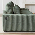 126W Large L-Shaped Corduroy Sofa with USB Charging Port - image 36