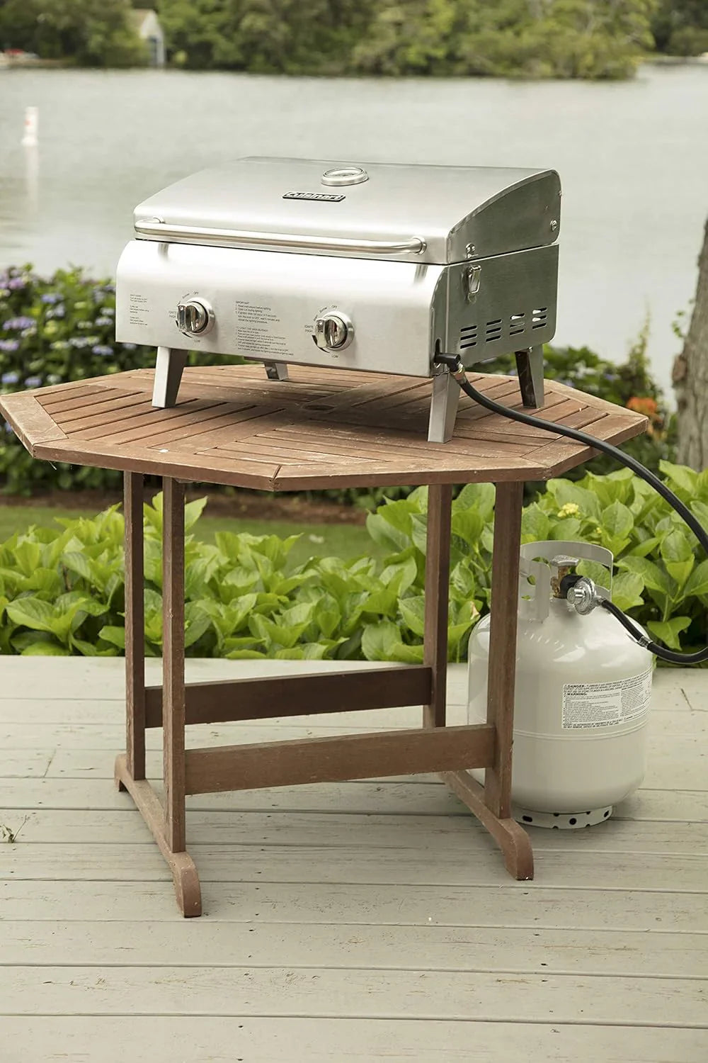 Cuisinart Chef's Style Tabletop Portable Propane Grill, 20,000 BTU Stainless Steel 2-Burner - image 10