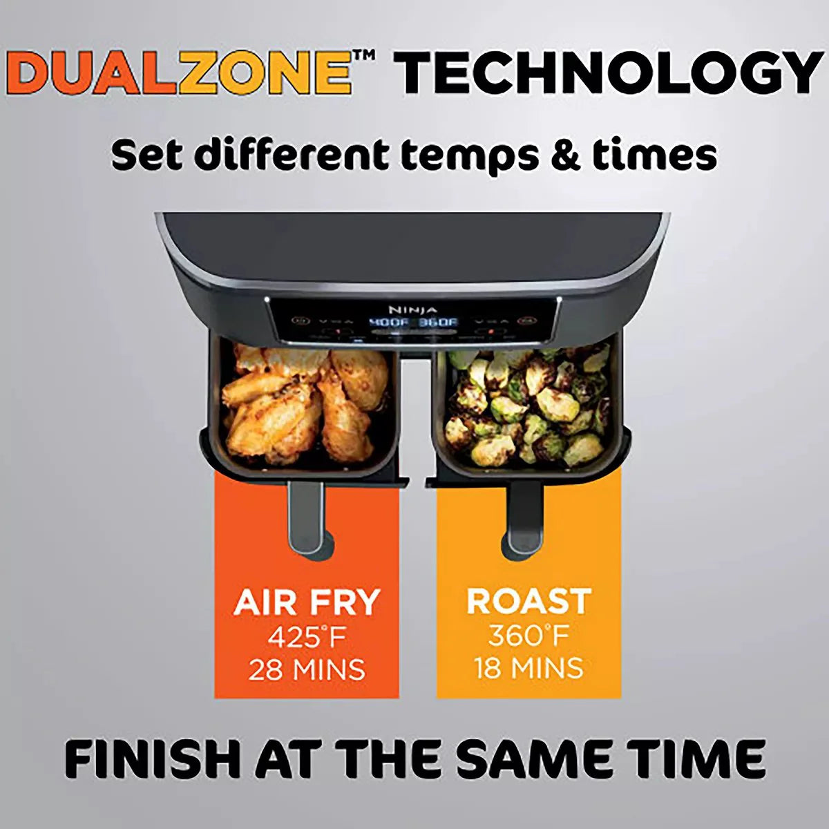 Ninja Foodi 8 qt. Original Dualzone, 2-Basket Air Fryer with 6 Functions - image 3