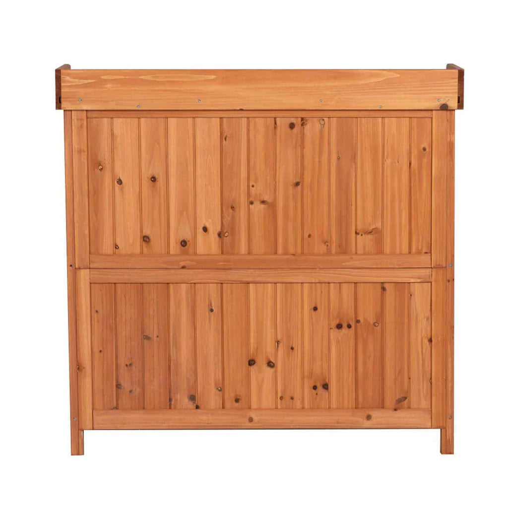 Outdoor Garden Patio Wooden Storage Cabinet Furniture Waterproof Tool Shed - image 5