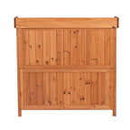 Outdoor Garden Patio Wooden Storage Cabinet Furniture Waterproof Tool Shed - image 5