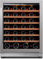 24'' Wine Cooler Refrigerator - 46 Bottle Wine Fridge Dual Zone with Modern Touch Intelligent Digital 40°-65°F Low Noise, Built in or Freestanding Wine Cooler for Home and Kitchen - image 2