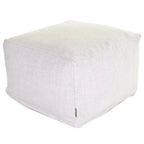 Majestic Home Goods Indoor Wales Poly/Linen Ottoman Pouf - 27" L x 27" W x 17" H - image 2