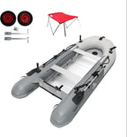 Inflatable Boat / Yacht Dinghy Tender Raft / Multi Person Fishing Boat / Aluminum Floor Oars / Fishing Rod Holders / Heavy-Duty PVC / 2024 Model / - image 26