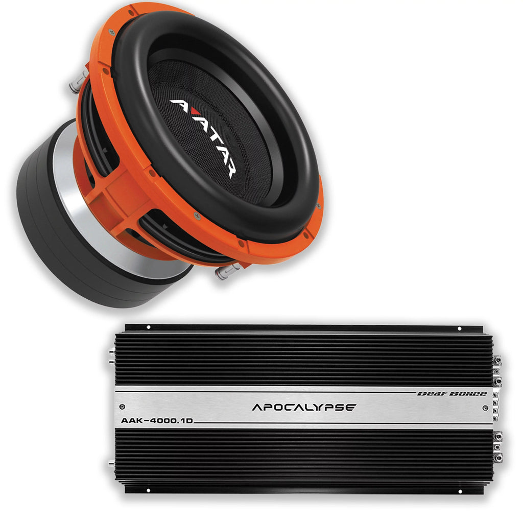 Car Audio 12" 2Ohm Subwoofer STU-1246D2&Monoblock Amp Package - image 1