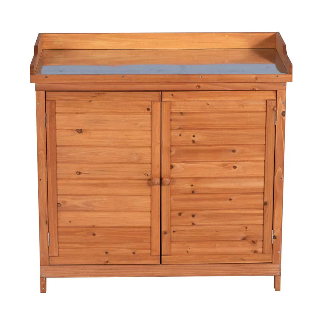 Outdoor Garden Patio Wooden Storage Cabinet Furniture Waterproof Tool Shed - image 2