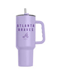 Logo Brands Atlanta Braves 40 oz Lavender Soft Touch Tumbler - Purple - image 1