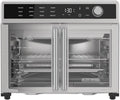 Crisp 'N Bake Air Fryer Toaster Oven Combo, 12 in 1 Countertop Convection Oven Cooks Food Fast, Fits a Whole Pizza or 6 Toast Slices, French Doors with Stainless Steel Finish - image 1