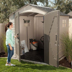 Lifetime 7×7 ft UV-Protected Plastic Storage Shed with Skylight & Double Doors - image 5