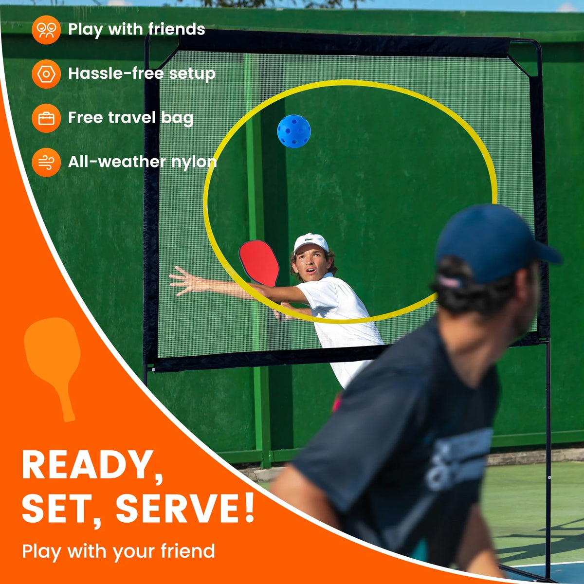 Slsy Portable Pickleball with Net, A Racket Game That Combines Pickleball, Badminton, Jianzi, and Tennis, Backyard Games Sport Outdoor Indoor, Fun Games for Kids & Adults - image 11