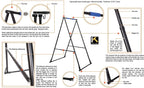 Air Yoga Equipment Set Includes: Blue Aerial Yoga Hammock and The Height-Adjustable Foldable Sturdy Durable KT Yoga Swing Stand Frame - image 6