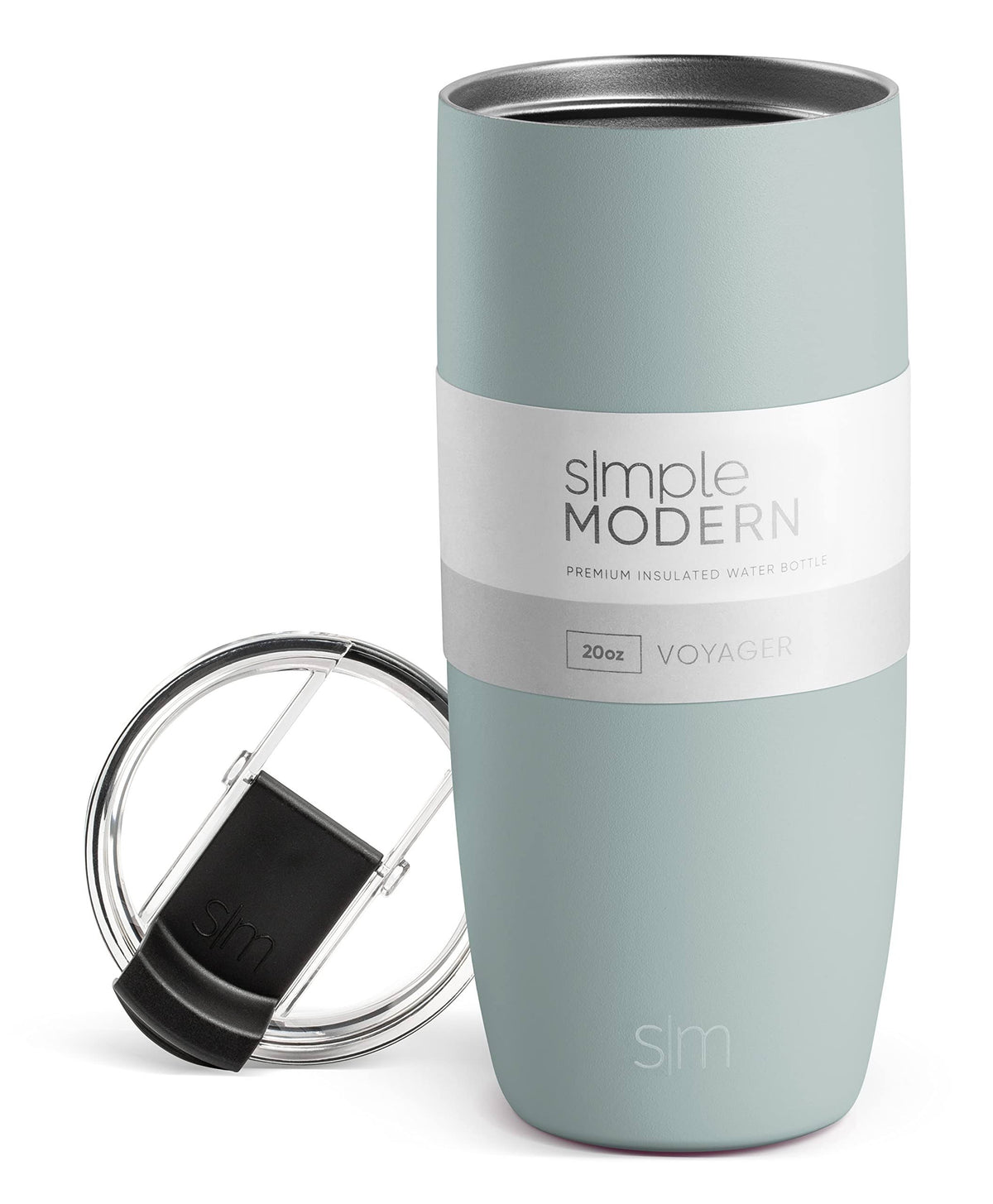 Simple Modern Travel Coffee Mug Tumbler with Flip Lid / Insulated Stainless Steel Cup Thermos /Voyager / 20oz / Sea Glass Sage - image 1