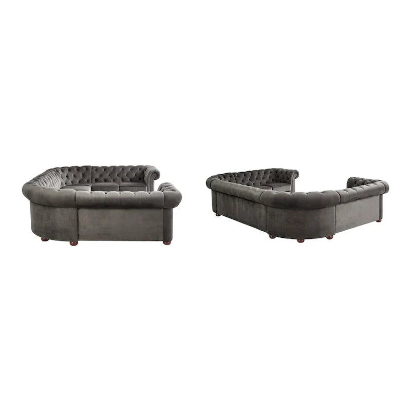 Gdansk 9-Person U-Shaped Chesterfield Sectional Sofa - image 7